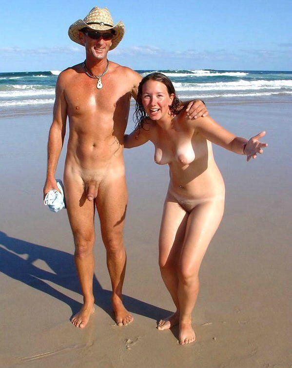 Nude men and women on the beach  pic pic